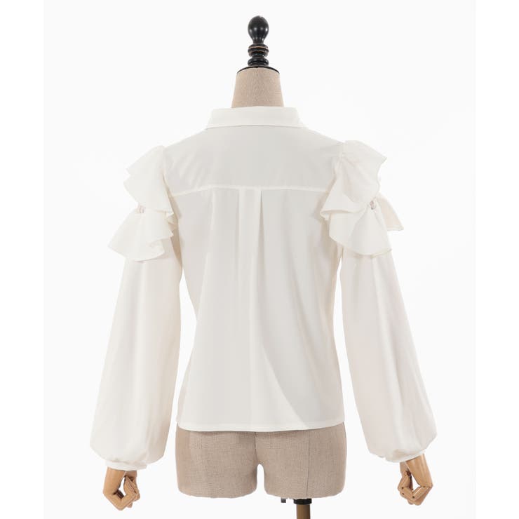 ラッフルフリルブラウス[品番：IGAW0004516]｜axes femme（アクシーズ