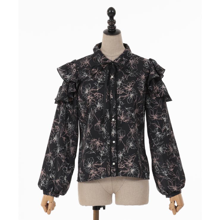 ラッフルフリルブラウス[品番：IGAW0004516]｜axes femme
