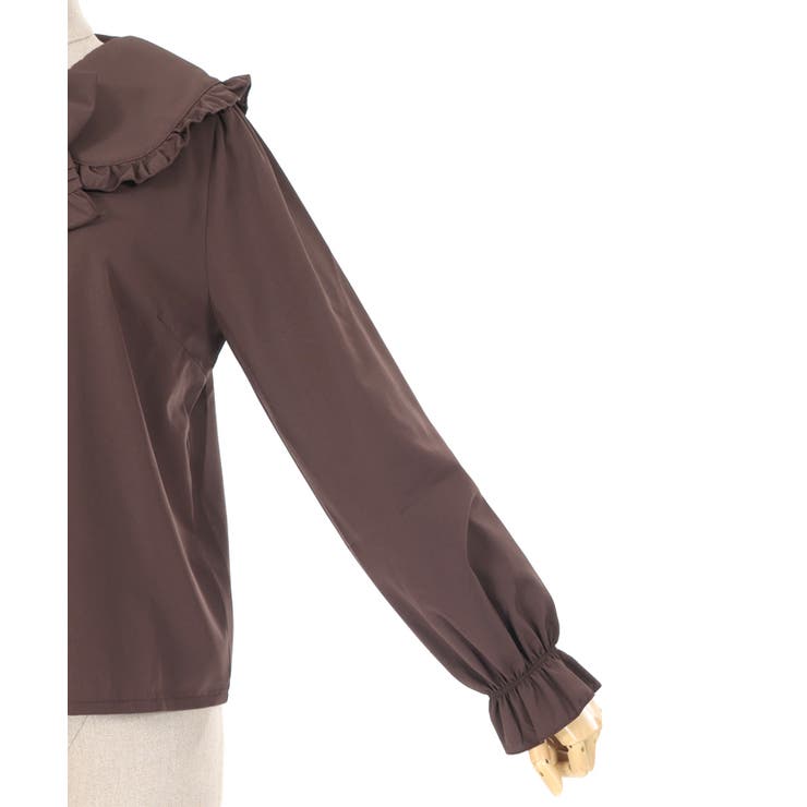 ピンタックリボン丸襟ブラウス[品番：IGAW0005356]｜axes femme