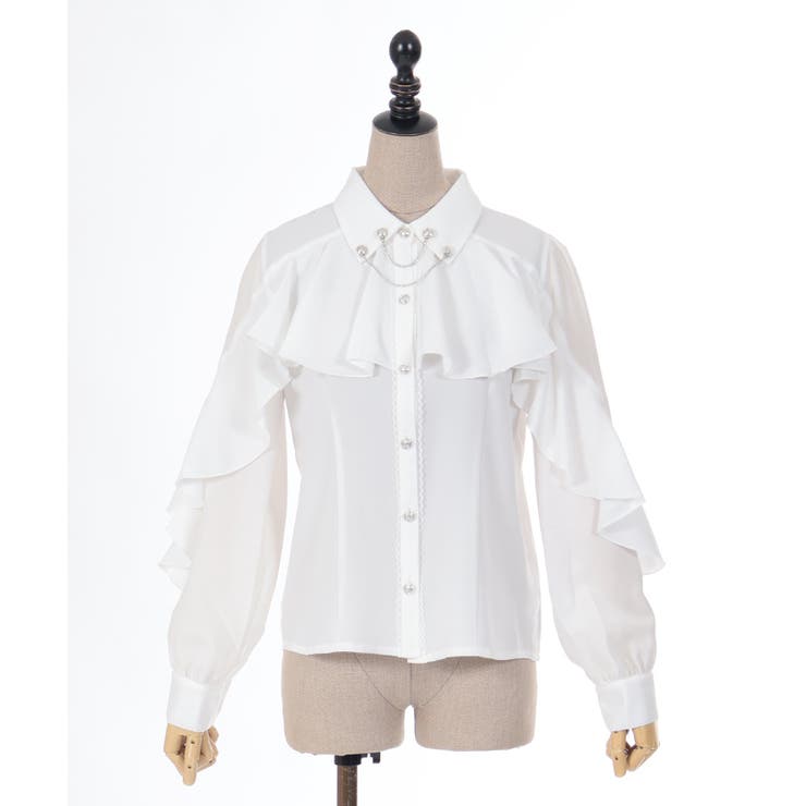 ダークロマンスフリルブラウス[品番：IGAW0005372]｜axes femme 