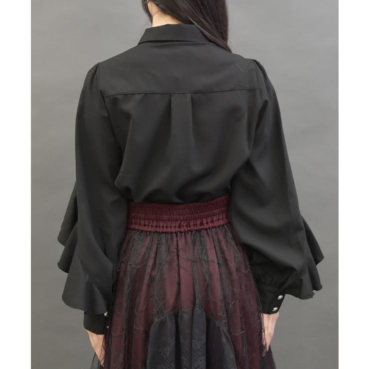 ダークロマンスフリルブラウス[品番：IGAW0005372]｜axes femme