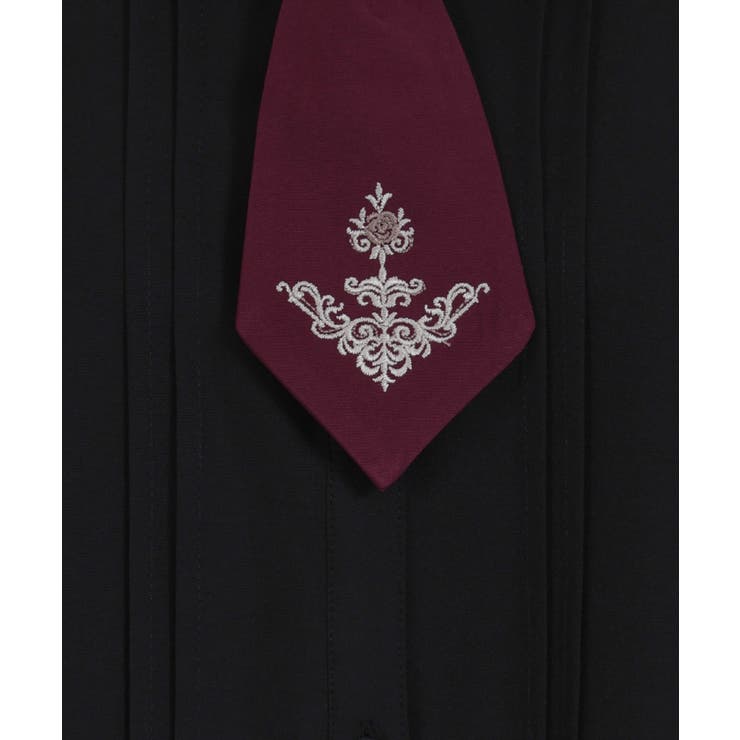 刺繍入りタイ付ブラウス[品番：IGAW0004812]｜axes femme（アクシーズ