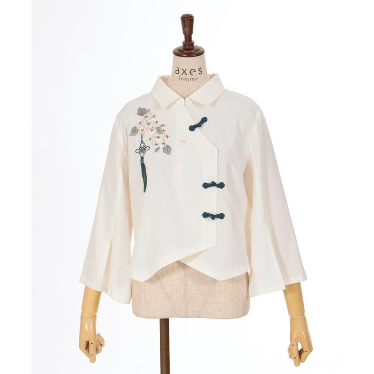 新品】axes ミュシャ／イレヘムブラウス(グレー)