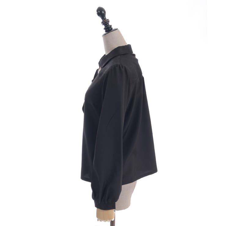 衿金具付きブラウス[品番：IGAW0005898]｜axes femme