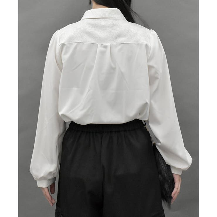 衿金具付きブラウス[品番：IGAW0005898]｜axes femme