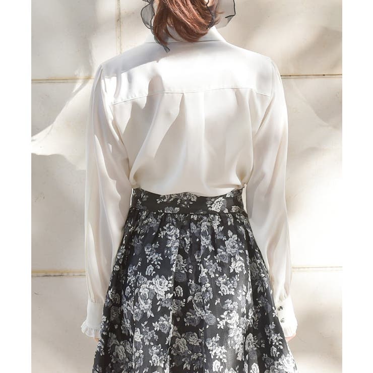 ジャカードリボン付ブラウス[品番：IGAW0005845]｜axes femme