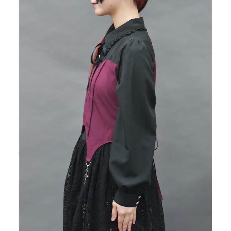 ガータービスチェデザインブラウス | axes femme | 詳細画像2 