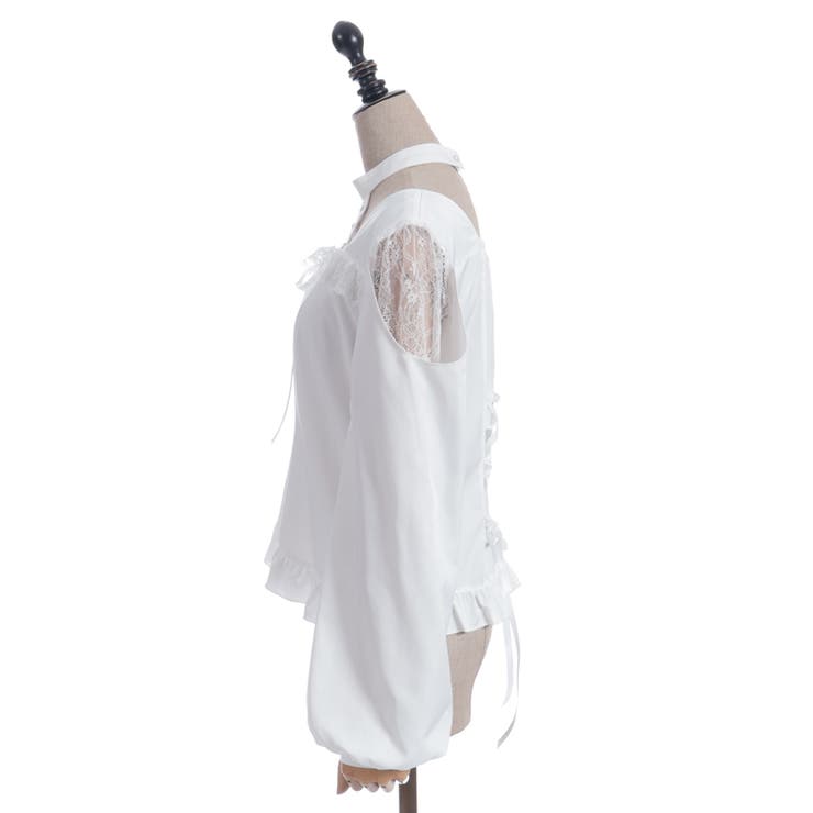 デコルテレースアップブラウス | axes femme | 詳細画像10 