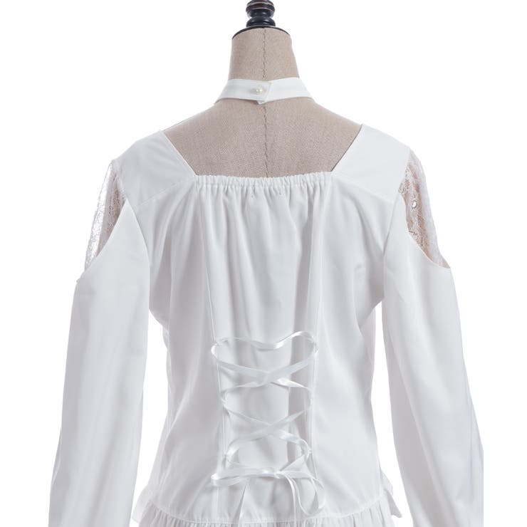 デコルテレースアップブラウス | axes femme | 詳細画像14 