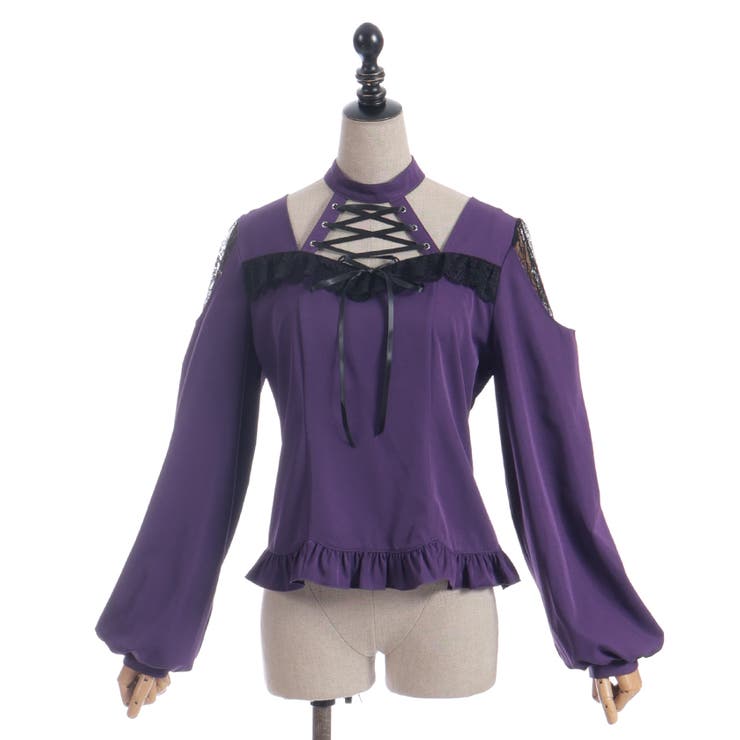 デコルテレースアップブラウス | axes femme | 詳細画像16 