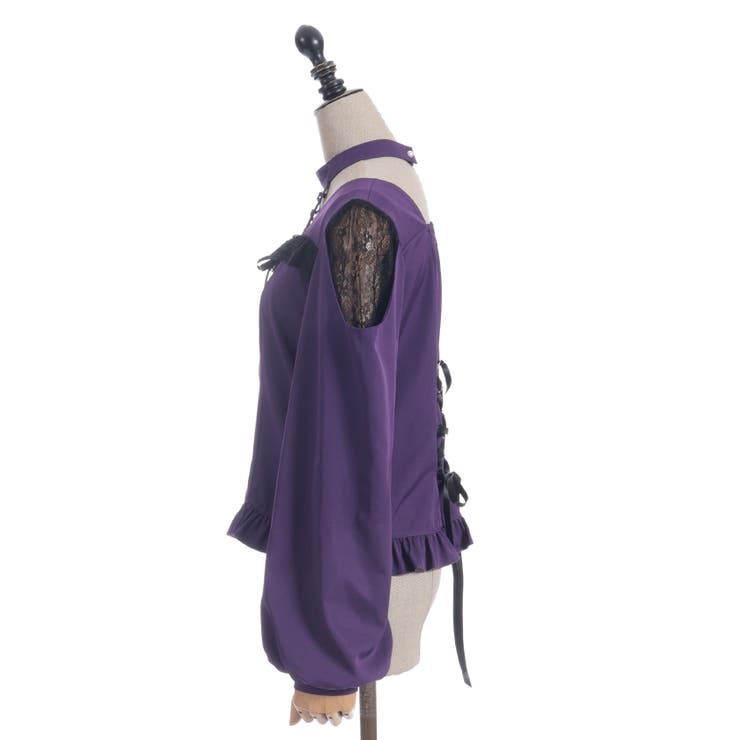 デコルテレースアップブラウス | axes femme | 詳細画像17 