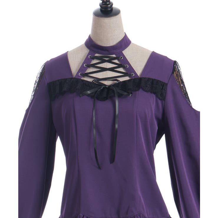 デコルテレースアップブラウス | axes femme | 詳細画像19 