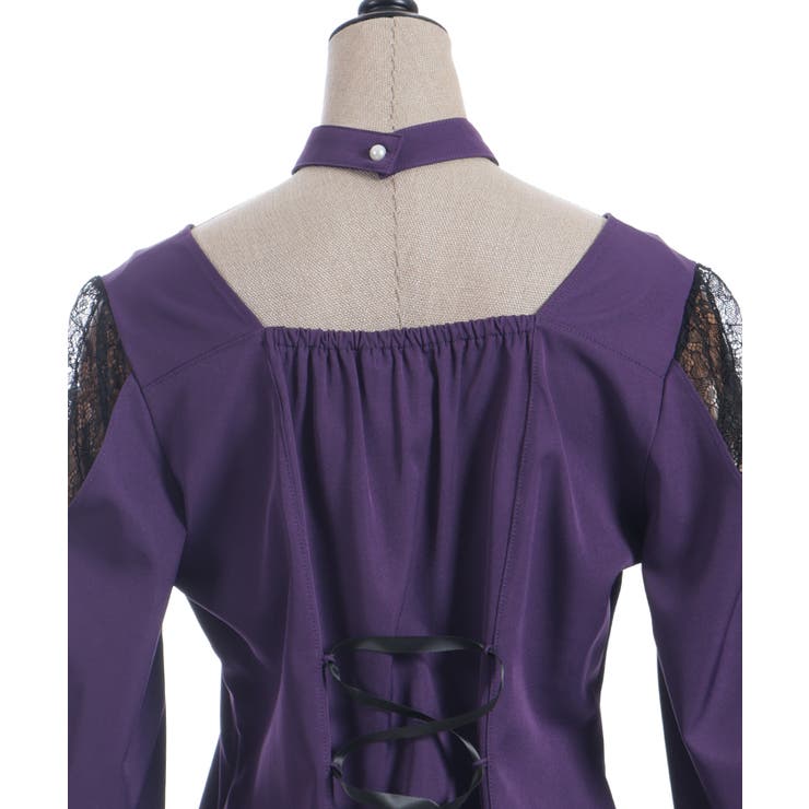 デコルテレースアップブラウス | axes femme | 詳細画像22 