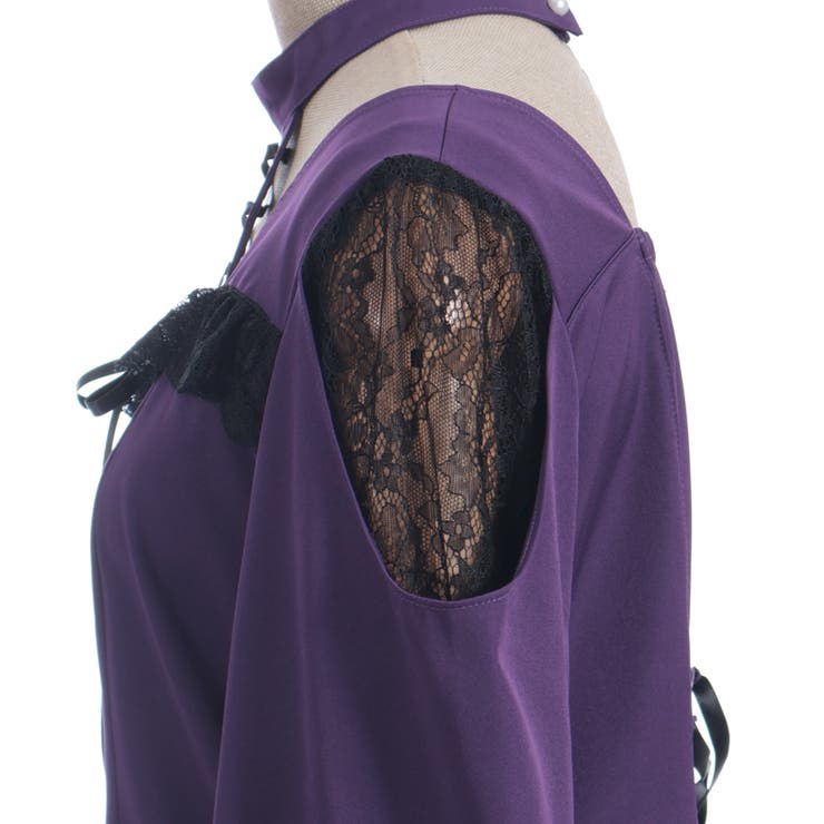 デコルテレースアップブラウス | axes femme | 詳細画像23 