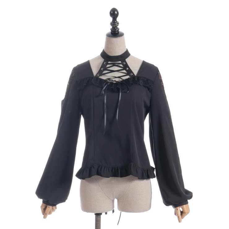 デコルテレースアップブラウス | axes femme | 詳細画像25 