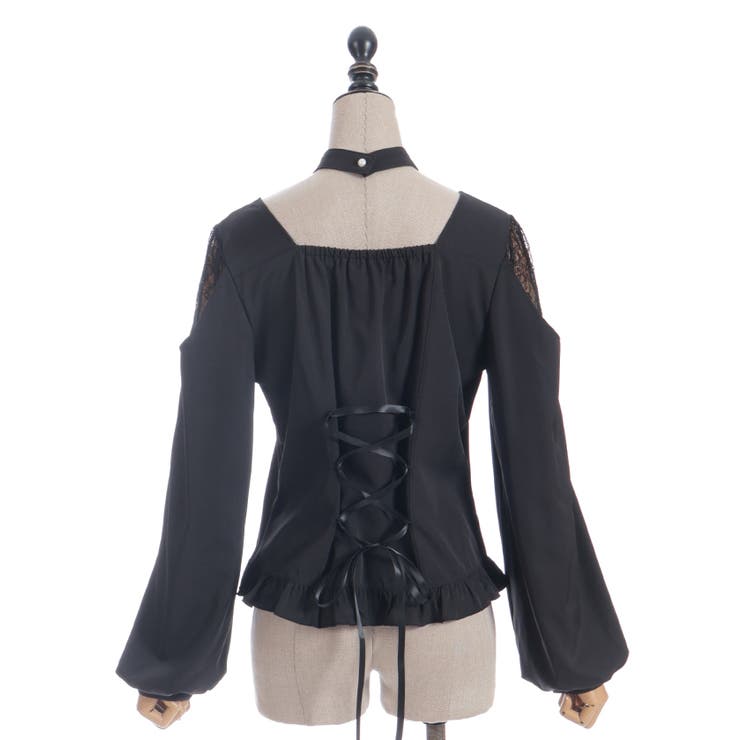 デコルテレースアップブラウス | axes femme | 詳細画像27 