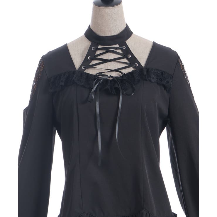 デコルテレースアップブラウス | axes femme | 詳細画像28 