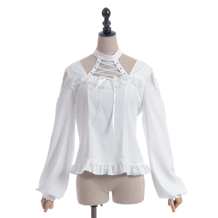 デコルテレースアップブラウス | axes femme | 詳細画像9 