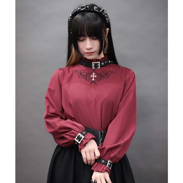 ベルトデザイン刺繍ブラウス | axes femme | 詳細画像9 