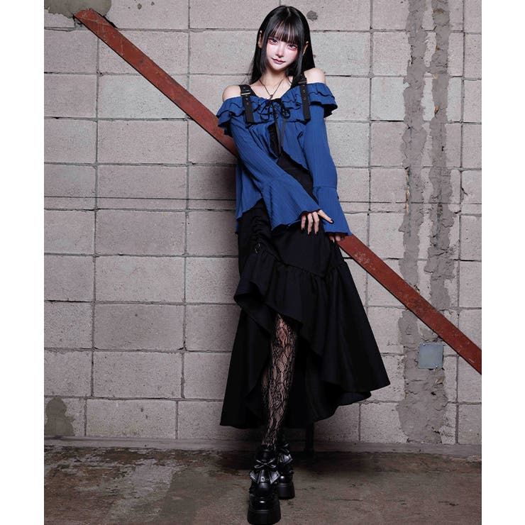 オフショルフリルトップス | axes femme | 詳細画像4 