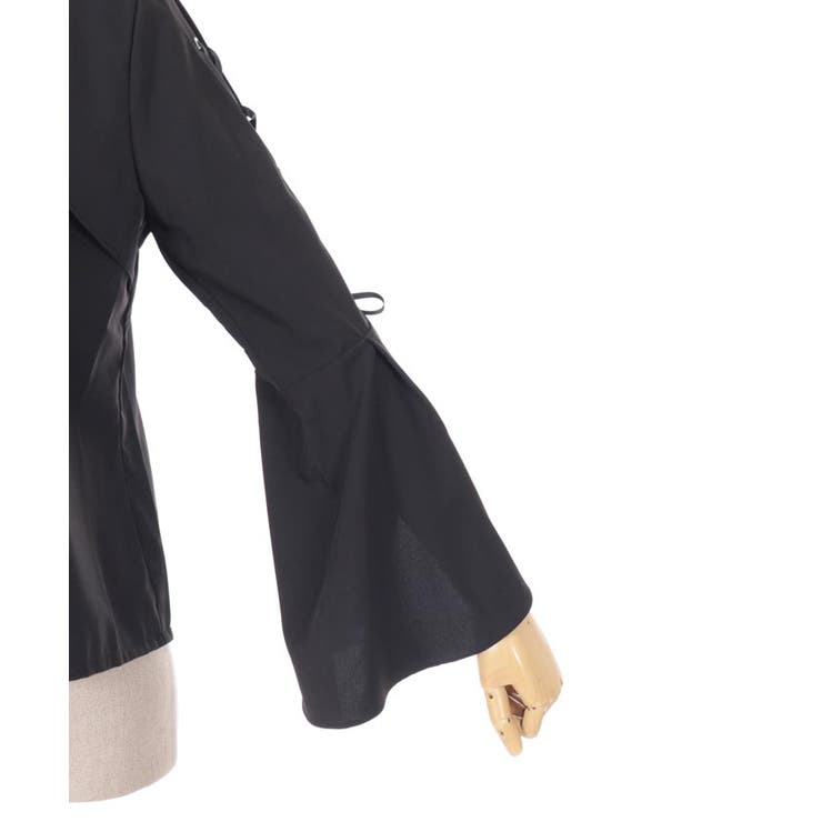 クロスチャーム付長袖ブラウス[品番：IGAW0005373]｜axes femme