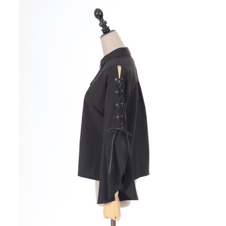 クロスチャーム付長袖ブラウス[品番：IGAW0005373]｜axes femme