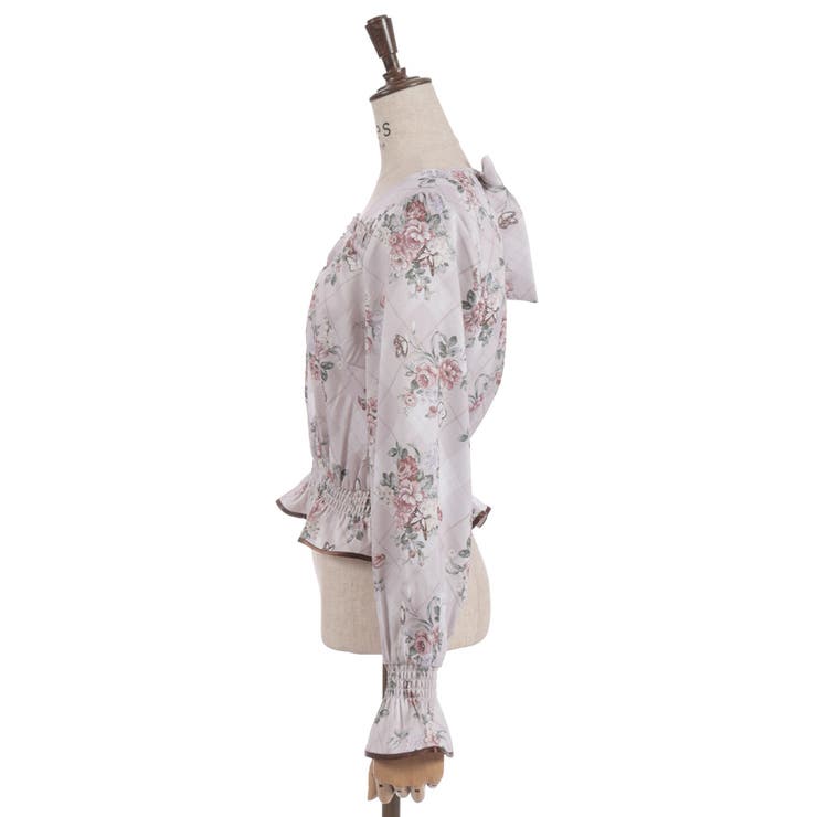 チェック×フラワー柄ブラウス | axes femme | 詳細画像11 