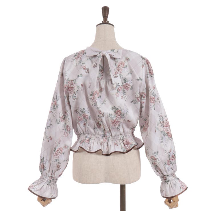 チェック×フラワー柄ブラウス | axes femme | 詳細画像12 