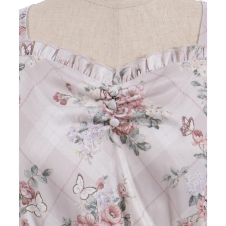 チェック×フラワー柄ブラウス | axes femme | 詳細画像15 