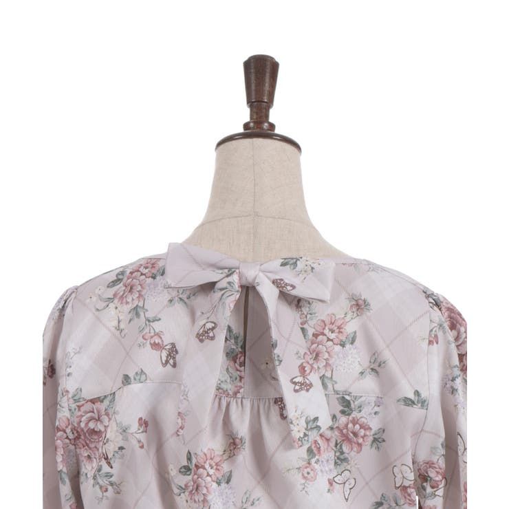 チェック×フラワー柄ブラウス | axes femme | 詳細画像16 