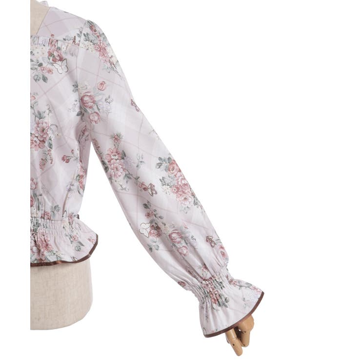 チェック×フラワー柄ブラウス | axes femme | 詳細画像17 