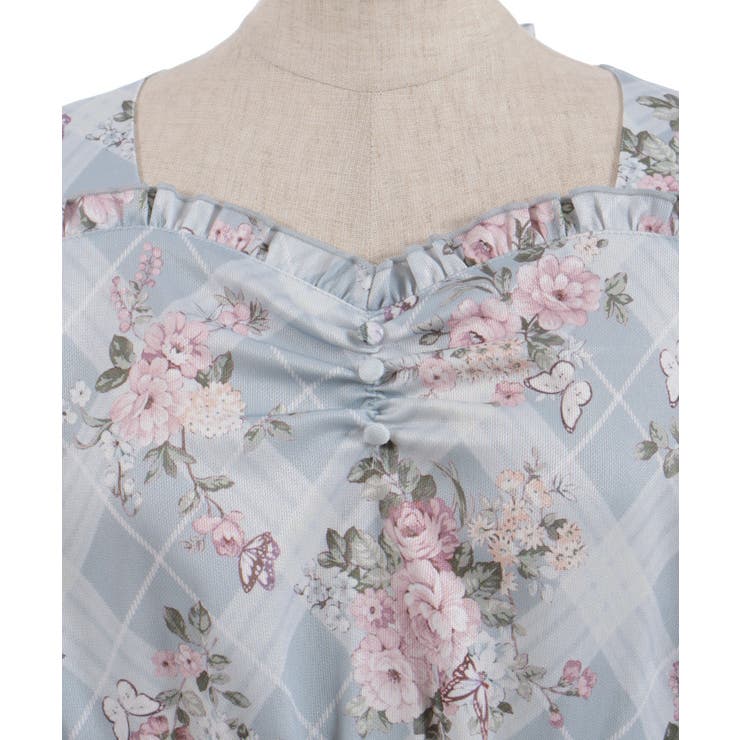 チェック×フラワー柄ブラウス | axes femme | 詳細画像22 