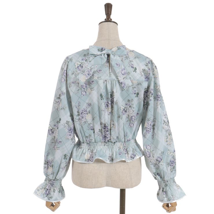 チェック×フラワー柄ブラウス | axes femme | 詳細画像25 