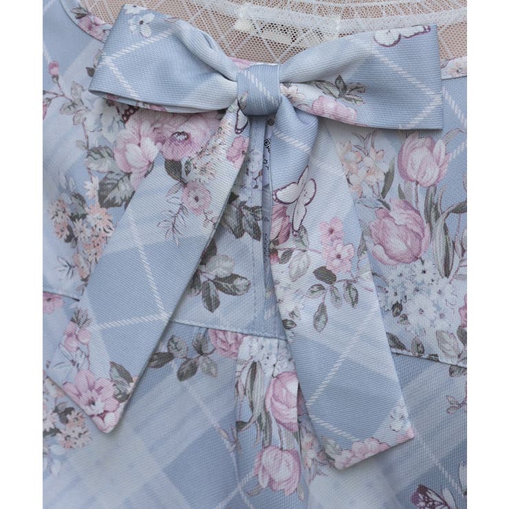 チェック×フラワー柄ブラウス | axes femme | 詳細画像6 