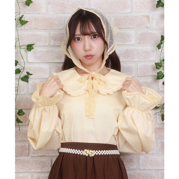 バブーシュカ付スモック風ブラウス | axes femme | 詳細画像1 