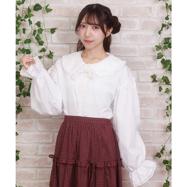 バブーシュカ付スモック風ブラウス | axes femme | 詳細画像5 