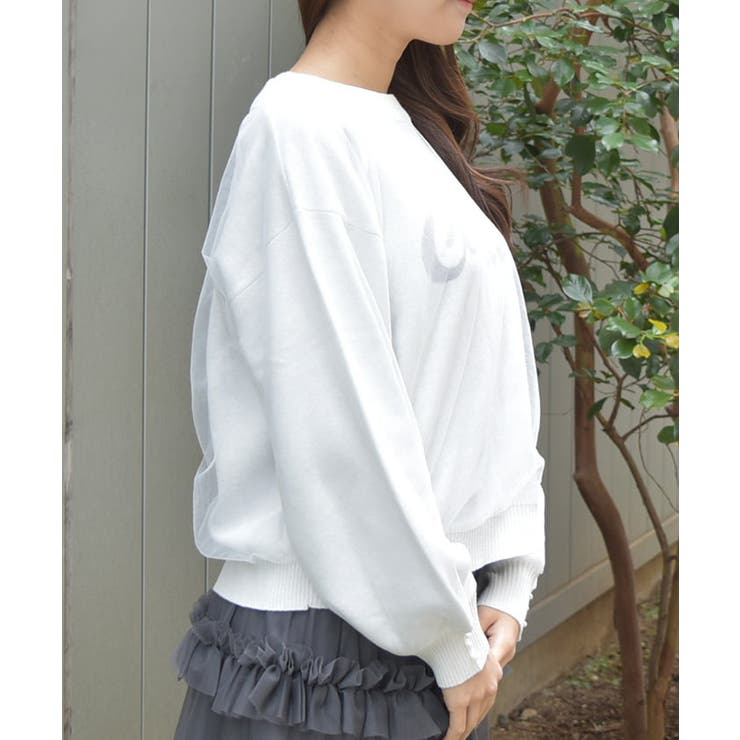 シアレイヤードロゴジャガードニット | axes femme | 詳細画像2 