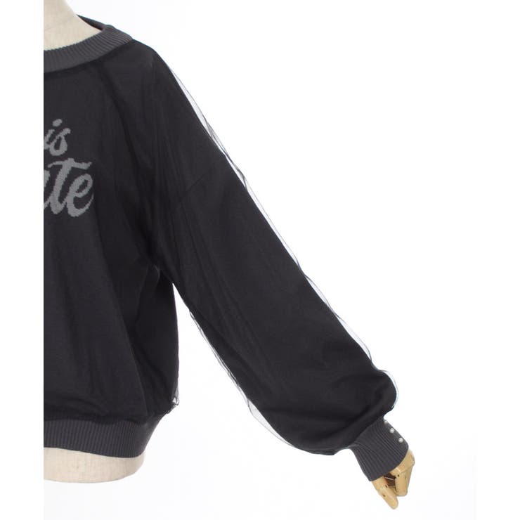 シアレイヤードロゴジャガードニット | axes femme | 詳細画像24 