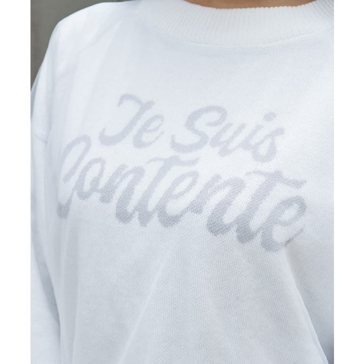 シアレイヤードロゴジャガードニット | axes femme | 詳細画像4 