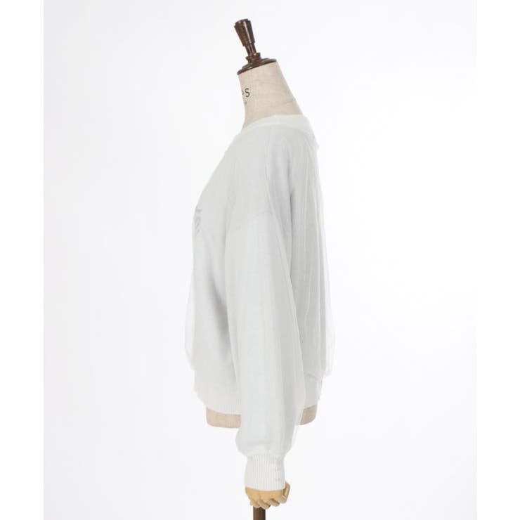 シアレイヤードロゴジャガードニット | axes femme | 詳細画像6 