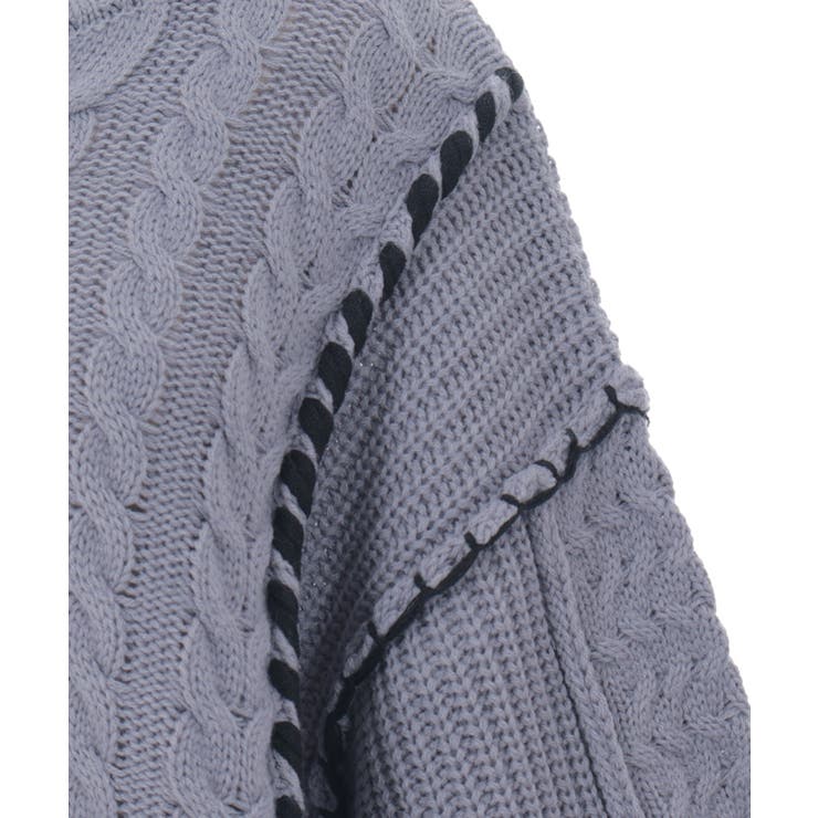 バイカラーステッチニットプルオーバー | axes femme | 詳細画像29