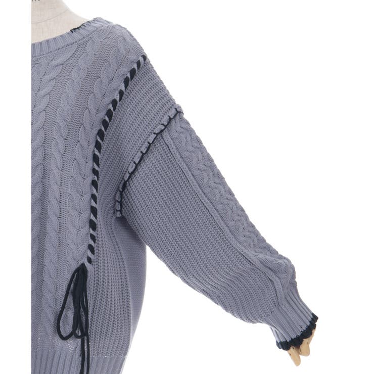 バイカラーステッチニットプルオーバー | axes femme | 詳細画像30