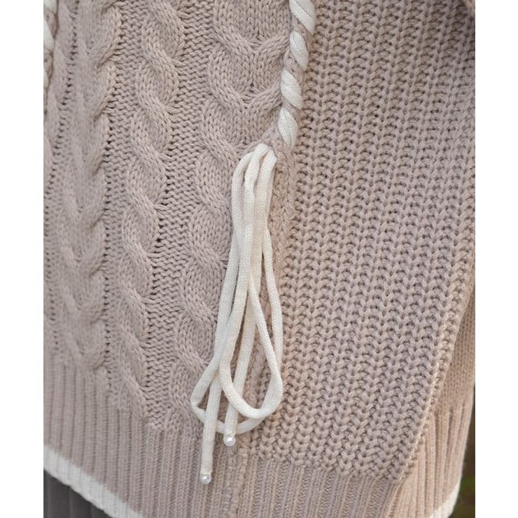 バイカラーステッチニットプルオーバー | axes femme | 詳細画像8