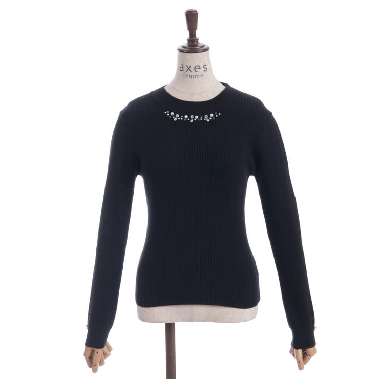 ランダムビジュー装飾ニット | axes femme | 詳細画像20 