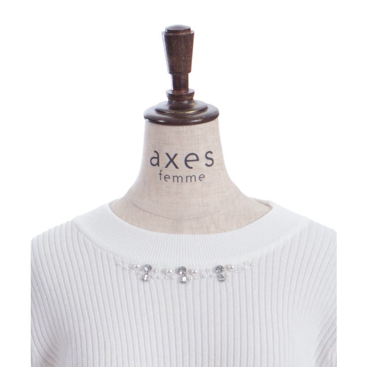 ランダムビジュー装飾ニット | axes femme | 詳細画像29 