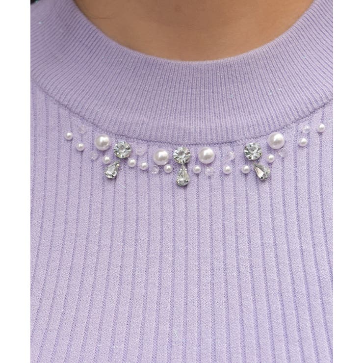 ランダムビジュー装飾ニット | axes femme | 詳細画像5 