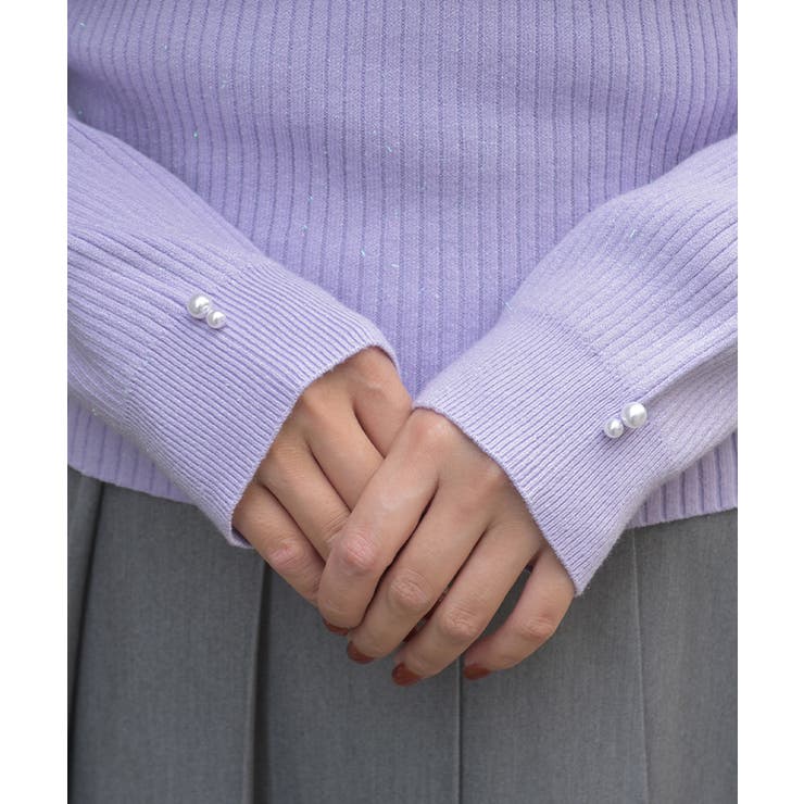 ランダムビジュー装飾ニット | axes femme | 詳細画像6 