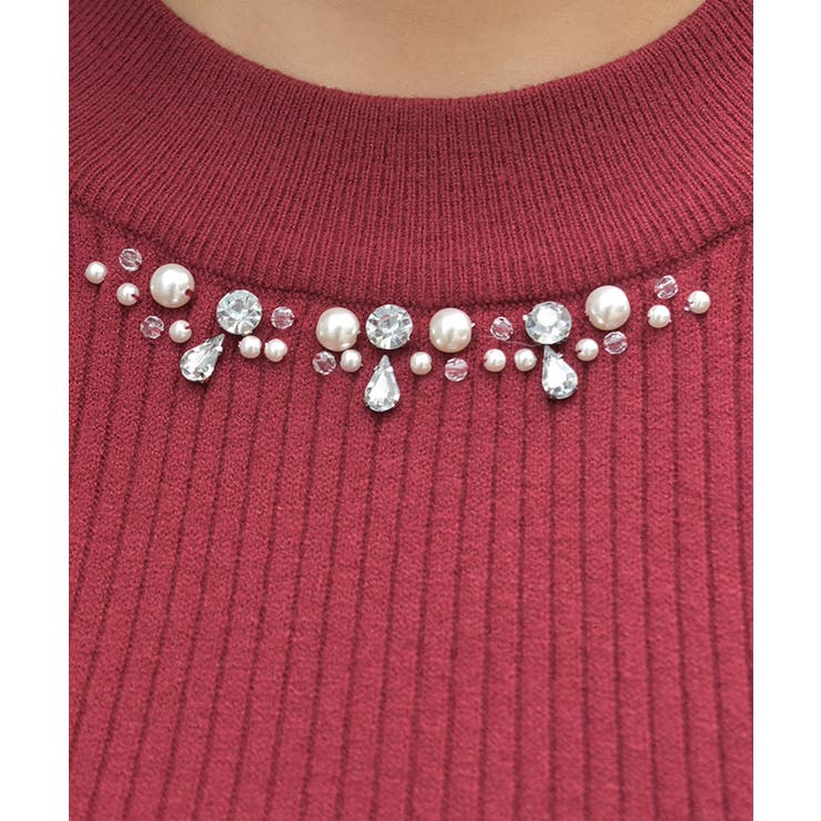 ランダムビジュー装飾ニット | axes femme | 詳細画像9 