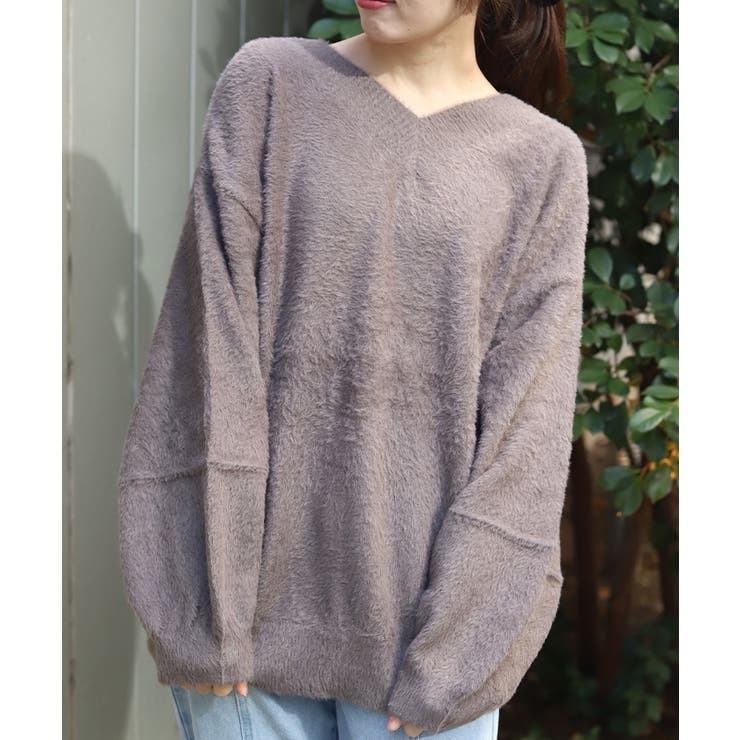 グレー | フェザーロングニット | axes femme