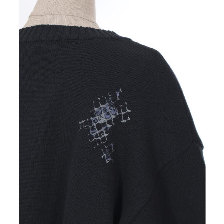 スネークスケールダメージカーディガン | axes femme | 詳細画像33 